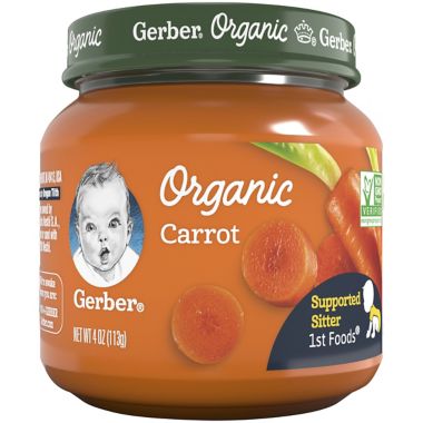 Gerber&reg; Organic 1st Foods&reg; Carrot Baby Food, 4 oz.. View a larger version of this product image.