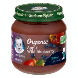 Gerber® 2nd Foods® 4 oz. Organic Apple and Wild Blueberry Baby Food