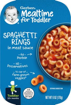 Gerber Graduates Lil' Meals 6 Oz. Spaghetti Rings In Meat Sauce