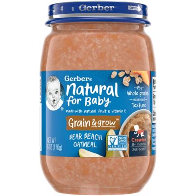 Gerber&reg; 3rd Foods&reg; Pear Peach Oatmeal Baby Food, 6 oz.
