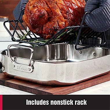 All-Clad&reg; Stainless Steel Roaster With Rack. View a larger version of this product image.