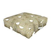 Deny Designs Circles in Olive Outdoor Floor Cushion in Gold