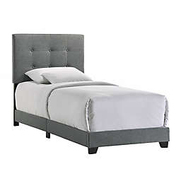 Intercon Furniture Addyson Twin Upholstered Bed in Gunmetal