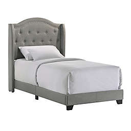 Intercon Furniture Rhyan Twin Upholstered Bed in Smoke