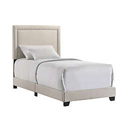Intercon Furniture Zion Twin Upholstered Bed in Fog