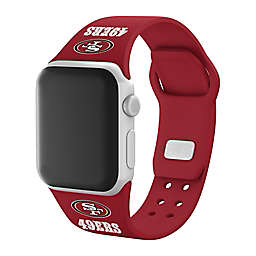 NFL San Francisco 49ers Apple Watch® Wordmark Logo Silicone Band