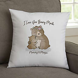 Parent & Child Bear Personalized Throw Pillow