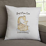 Parent &amp; Child Giraffe Personalized Throw Pillow