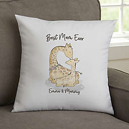Parent & Child Giraffe Personalized Throw Pillow
