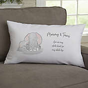 Parent &amp; Child Elephant Personalized Throw Pillow in Multi