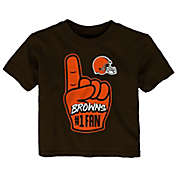 NFL Size 12M Cleveland Brown #1 Fan Short Sleeve T-Shirt