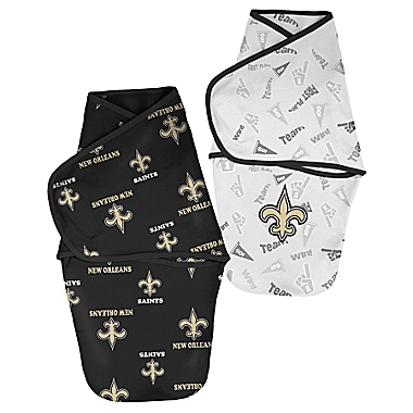 NFL New Orleans Saints Size 6-9M 2-Pack Baby Cocoon Wrap Swaddles. View a larger version of this product image.