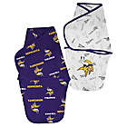 Alternate image 0 for NFL Minnesota Vikings Size 0-3M 2-Pack Baby Cocoon Wrap Swaddles