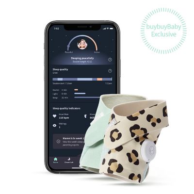 Owlet&reg; Dream Sock Baby Monitor Bundle in Mint/Leopard (2-Pack)