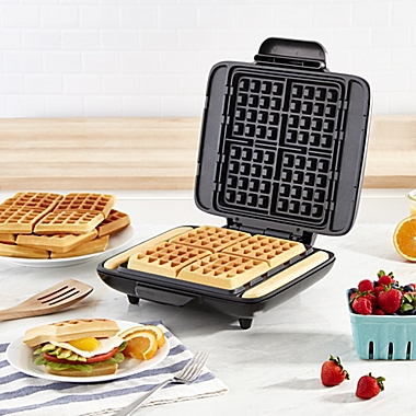 Dash&reg; No Drip Waffle Maker in Graphite. View a larger version of this product image.
