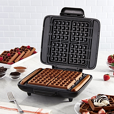Dash&reg; No Drip Waffle Maker in Graphite. View a larger version of this product image.