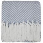 Alternate image 4 for Everhome&trade; Herringbone Fringe Throw Blanket in Ether