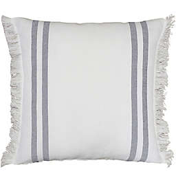 Everhome™ Fringe Stripe Square Throw Pillow in Microchip