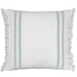 Everhome™ Fringe Stripe Square Throw Pillow in Sprout Green