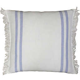 Everhome™ Fringe Stripe Square Throw Pillow in Skyway