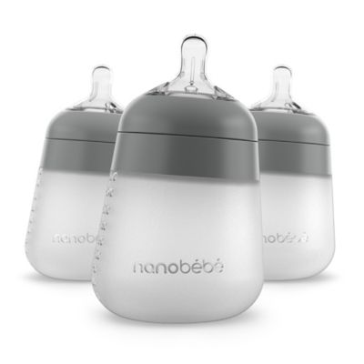 Nanob&eacute;b&eacute; 3-Pack 5 oz. Flexy Silicone Baby Bottles