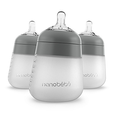 Nanob&eacute;b&eacute; 3-Pack 5 oz. Flexy Silicone Baby Bottles. View a larger version of this product image.