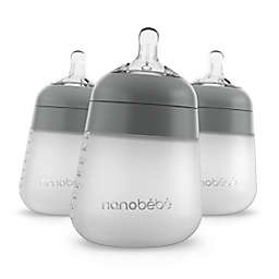 Nanobébé 3-Pack 5 oz. Flexy Silicone Baby Bottles
