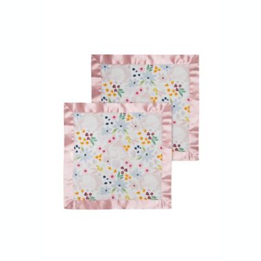 Loulou Lollipop 2-Pack Shell Floral Security Blankets in Pink/Multi. View a larger version of this product image.