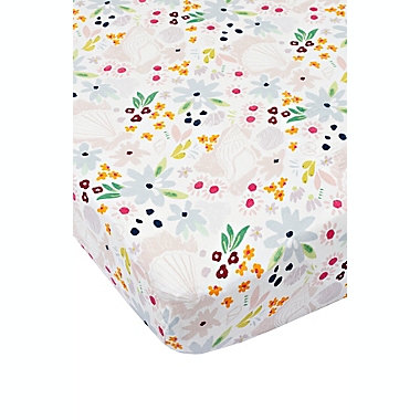 Loulou Lollipop&reg; Shell Floral Fitted Crib Sheet in. View a larger version of this product image.