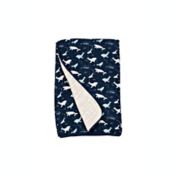 Loulou Lollipop&reg; Whales Muslin Baby Blanket in Blue