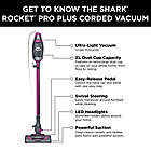 Alternate image 8 for Shark&reg; Rocket&reg; Pro Plus Corded Stick Vacuum in Pink