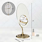 Alternate image 2 for Zadro&trade; 9-Inch Tri-Optics Oval Mirror in Brass