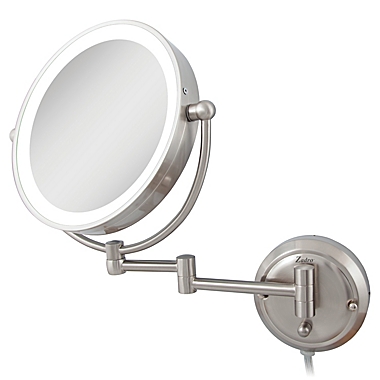 Zadro&trade; 5x/1x Dual Sided Fluorescent Lighted Wall Mirror. View a larger version of this product image.