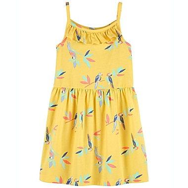 carter&#39;s&reg; Size 3T Bird Jersey Sleeveless Dress in Yellow. View a larger version of this product image.