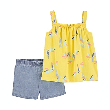 carter&#39;s&reg; 2-Piece Bird Tank &amp; Short Set in Yellow. View a larger version of this product image.