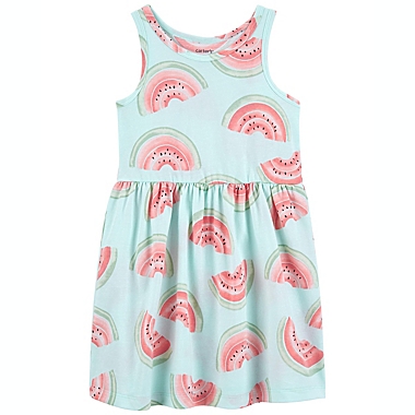 carter&#39;s&reg; Watermelon Tank Dress in Blue. View a larger version of this product image.