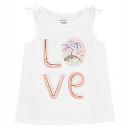 carter's® Love Tropical Tulip Sleeveless Top in White