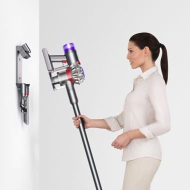 Dyson V8 Cordless Stick Vacuum in Silver/Nickel. View a larger version of this product image.