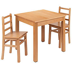 Flash Furniture® 3-Piece Wood Children's Table and Chairs Set in Natural