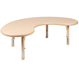 Flash Furniture Half-Moon Activity Table in Natural