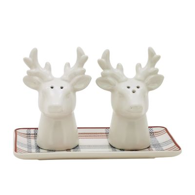Bee &amp; Willow&trade; Vail Reindeer Salt and Pepper Shakers with Tray