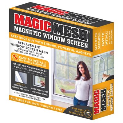 Magic Mesh&reg; Magnetic Window Screen in White