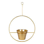 Kate and Laurel Opyd 19.5&quot; Hanging Planter in Gold