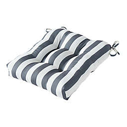 Greendale Home Fashions Canopy Stripe Outdoor Chair Cushion in Grey