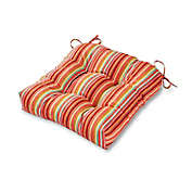 Greendale Home Fashions Watermelon Stripe Outdoor Dining Seat Cushion in Coral