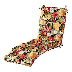 Greendale Home Fashions Aloha Outdoor Chaise Lounger Cushion in Black