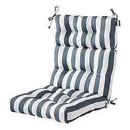 Greendale Home Fashions Canopy Stripe Outdoor Chair Cushion in Grey