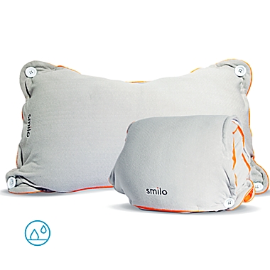Smilo&reg; Monarch Waterproof Pillow Cover in Grey/Orange. View a larger version of this product image.
