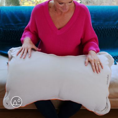 Smilo&reg; Monarch Waterproof Pillow Cover in Grey/Orange. View a larger version of this product image.