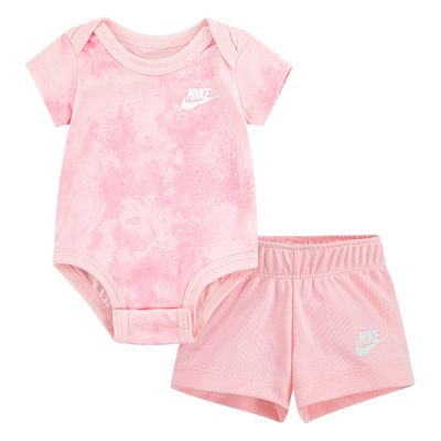 Nike&reg; Size 6M 2-Piece Bodysuit and Short Set in Arctic Punch